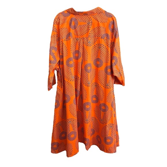 MASSEYS Global Cotton Button Up Tunic Blouse Bold Boho Oversized Size 4X - Picture 6 of 13